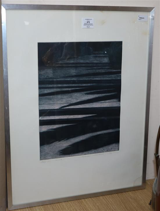 Norman Stevens (1937-1988), Dusk, limited edition No 115/150, signed and dated 73 in pencil and another print